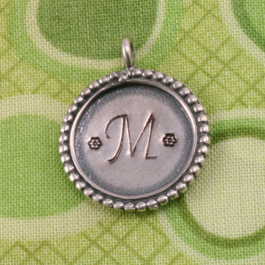 Metal Stamping Blanks Sterling Silver Round, Disc, Circle with Dotted Edge, 19mm (.75"), 19g